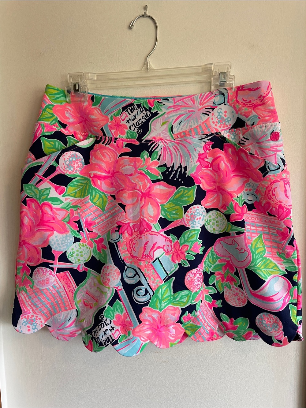 LILLY PULITZER High Tide Navy Honda Classic Golf Skort 8 Ltd Ed